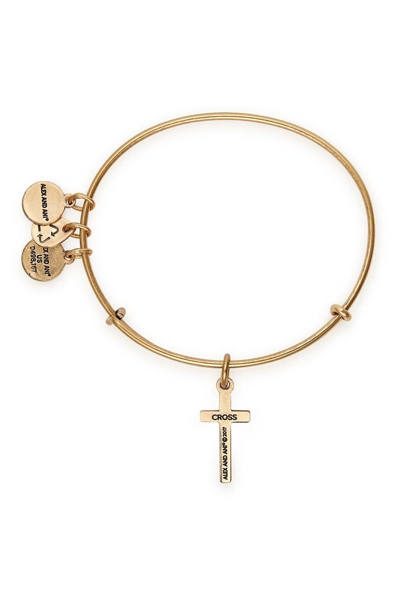 Cross Bangle, Alternate, color, GOLD
