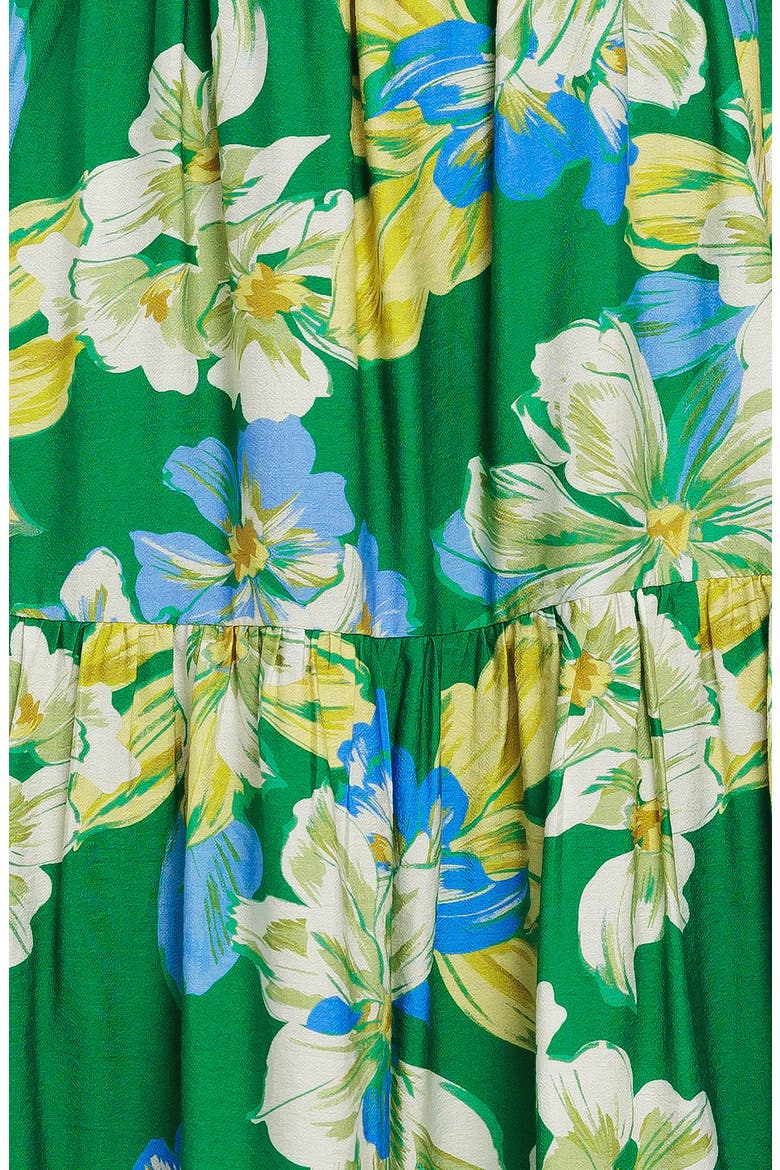 Floral Halter Neck Maxi Dress, Alternate, color, GREEN