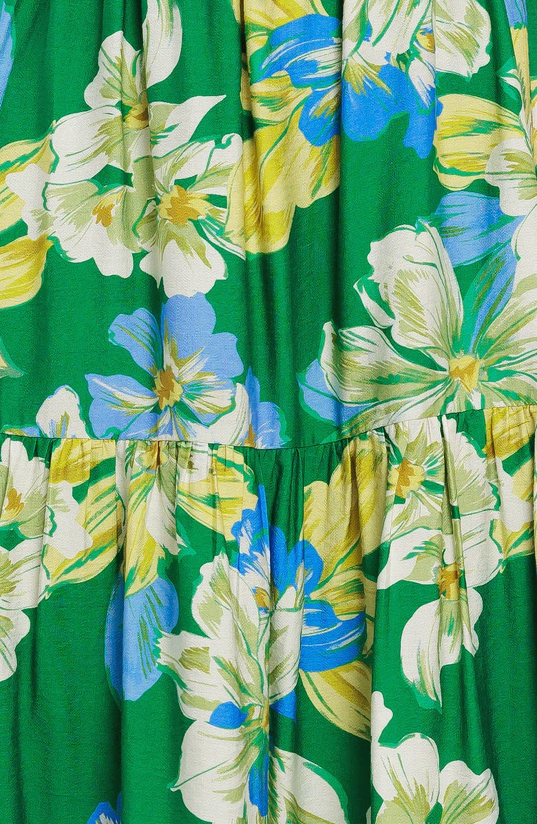 FLYING TOMATO Floral Halter Neck Maxi Dress, Alternate, color, Green