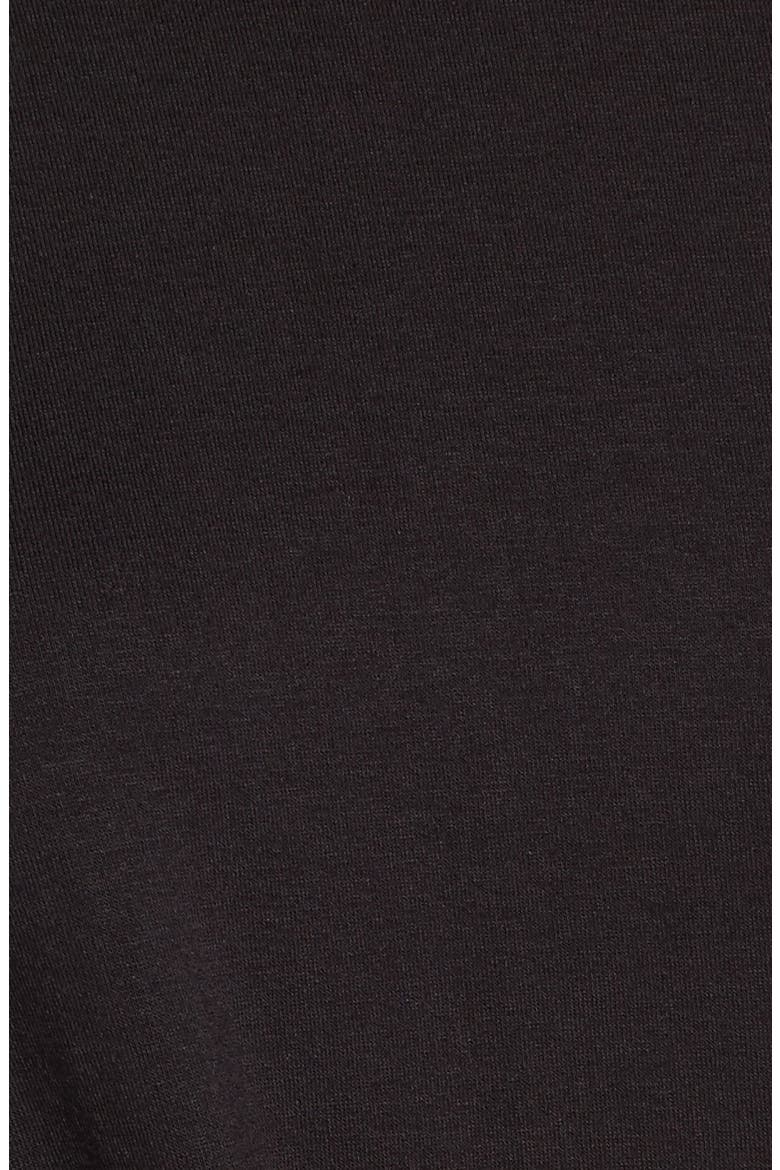 Bell Sleeve Tie Front Top, Alternate, color, BLACK