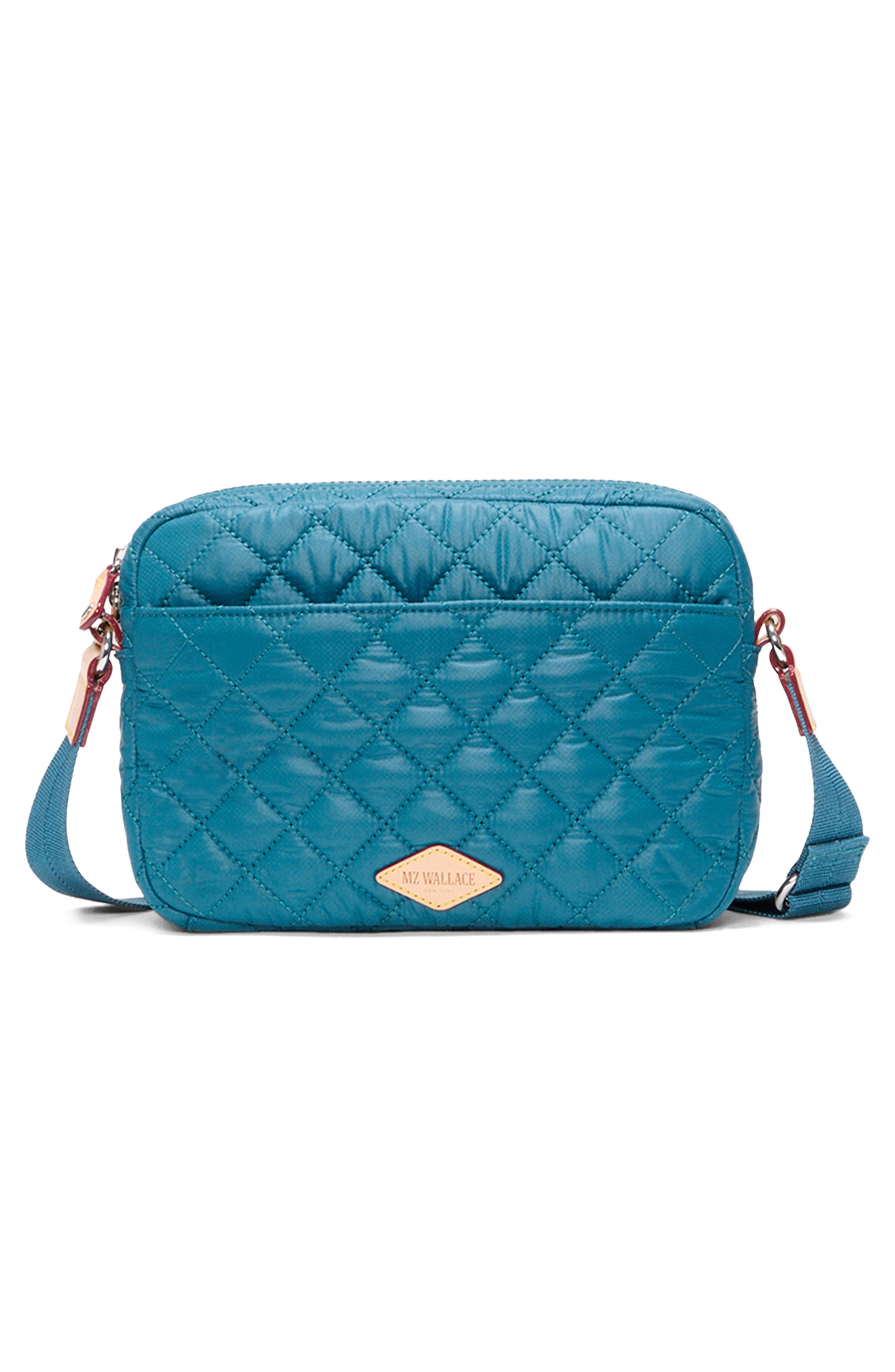 MZ Wallace Small Metro Quilted Nylon Camera Bag, Alternate, color, Pacific
