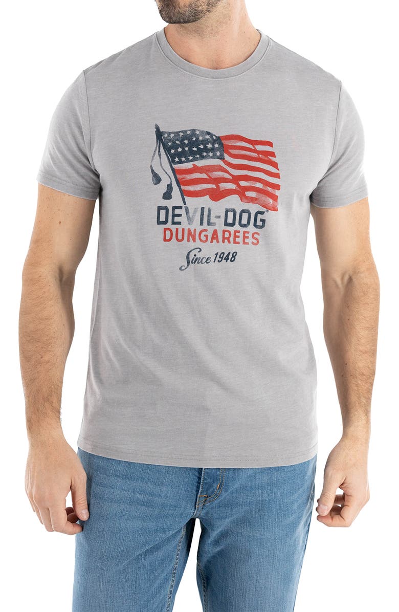 Devil-Dog Dungarees Flag Forward Graphic T-Shirt, Main, color,