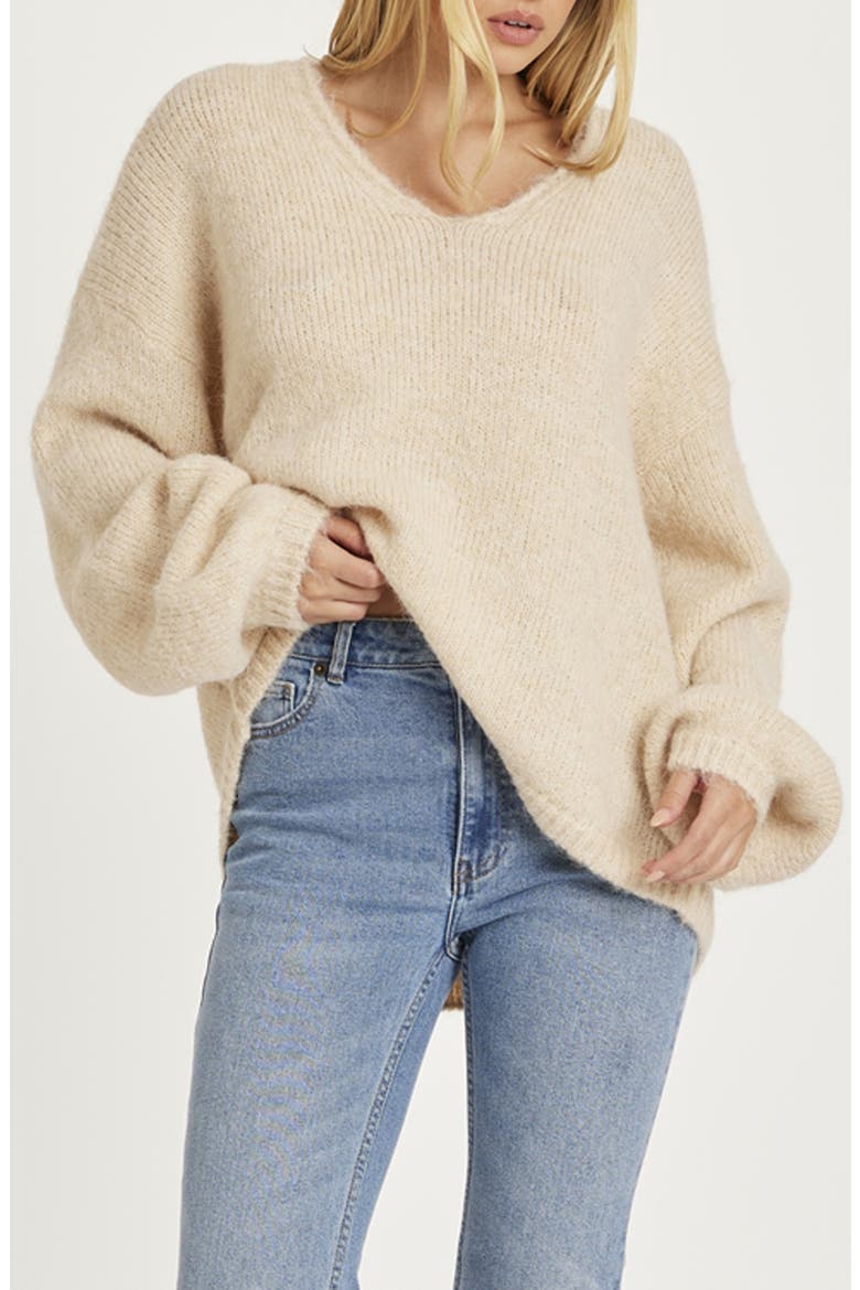 Kingston Oversize Sweater, Main, color, LINEN