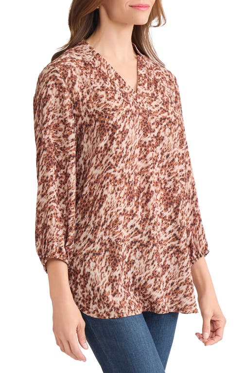 Jones New York Leopard Print Tunic In Brown