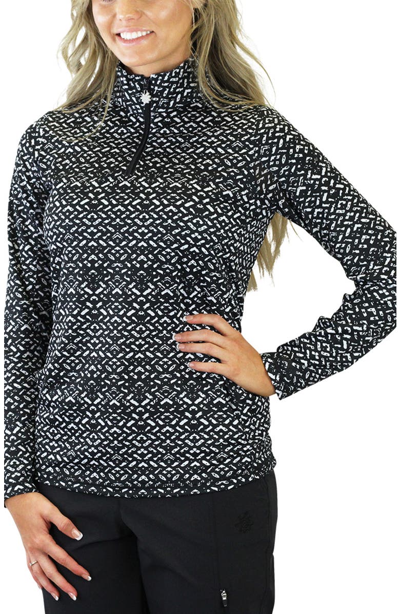 UV Skinz Quarter Zip Vented Sun Shirt, Main, color, Optical Illusion