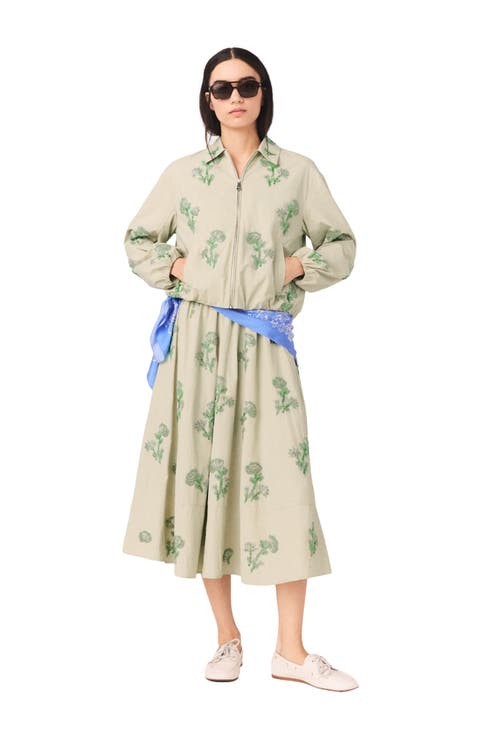 Embroidered technical bomber jacket