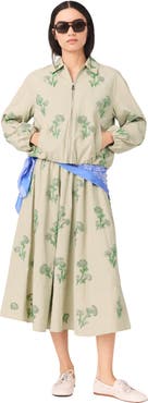 maje Embroidered technical bomber jacket