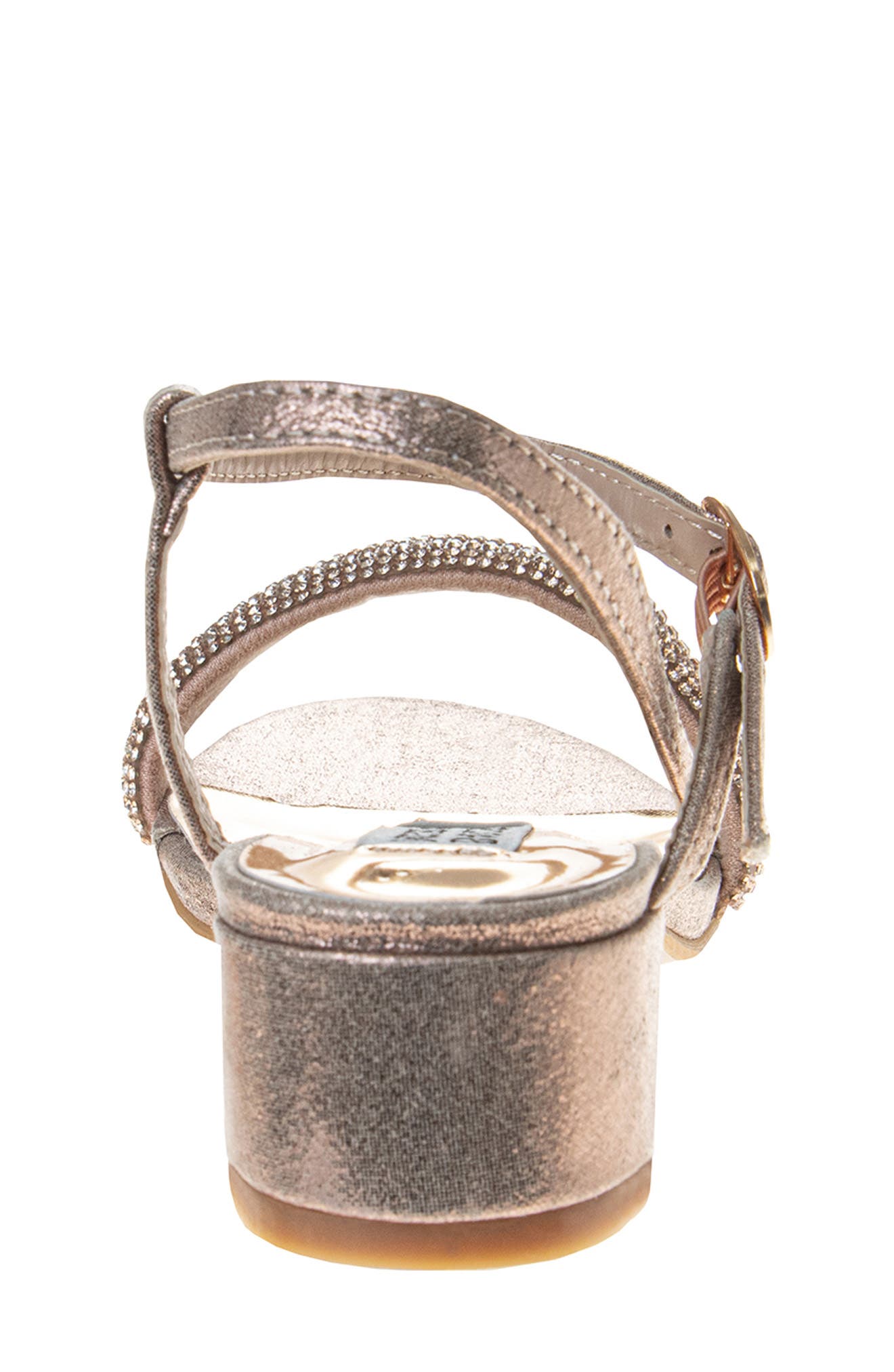 Kids' Rhinestone Sandal, Alternate, color, ROSE GOLD