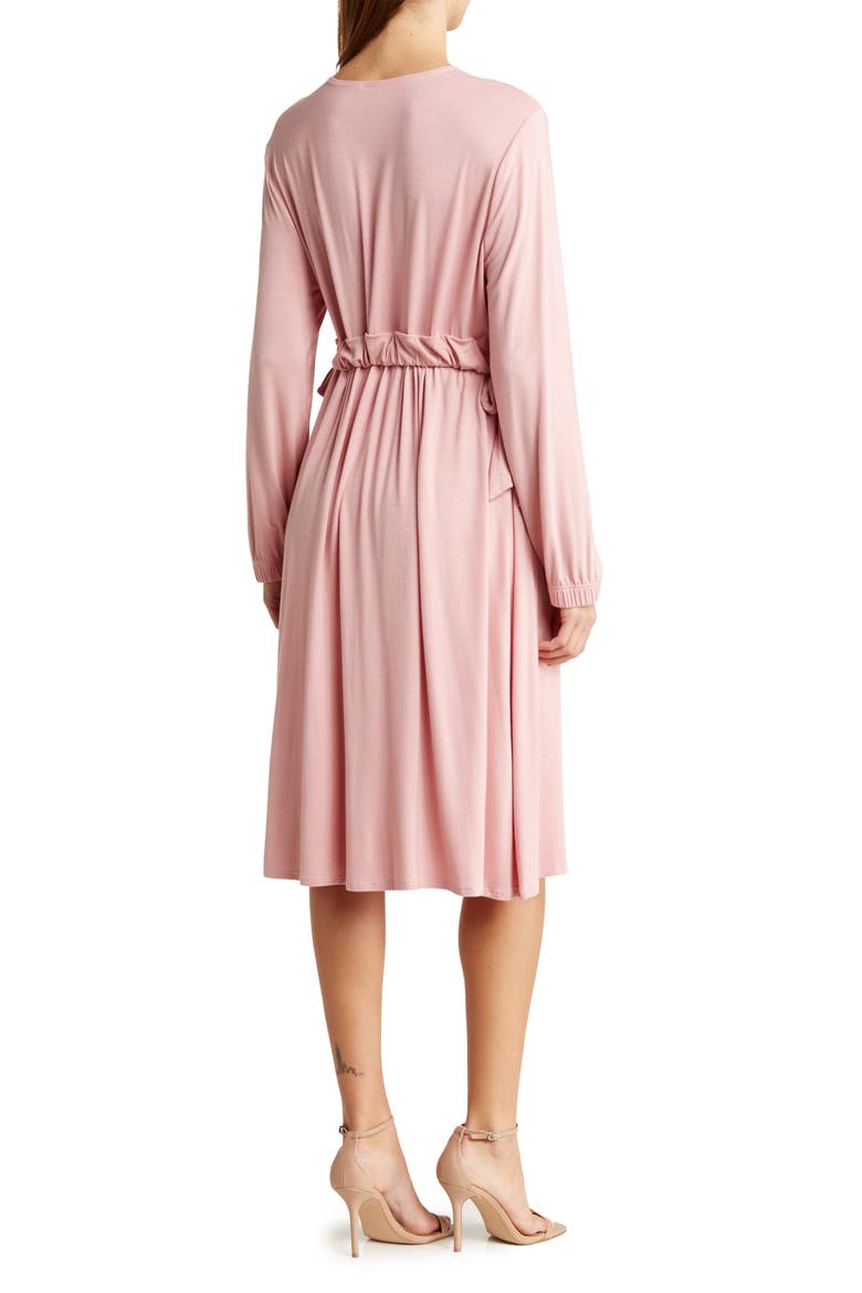 Stretch Modal Long Sleeve Dress, Alternate, color, MAUVE