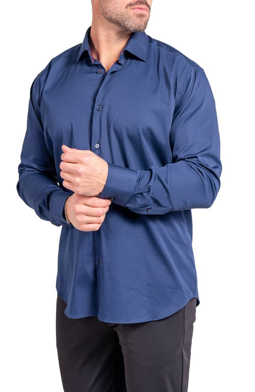 Maceoo Blacklabel Softstretch Ascension Button-up Shirt In Blue