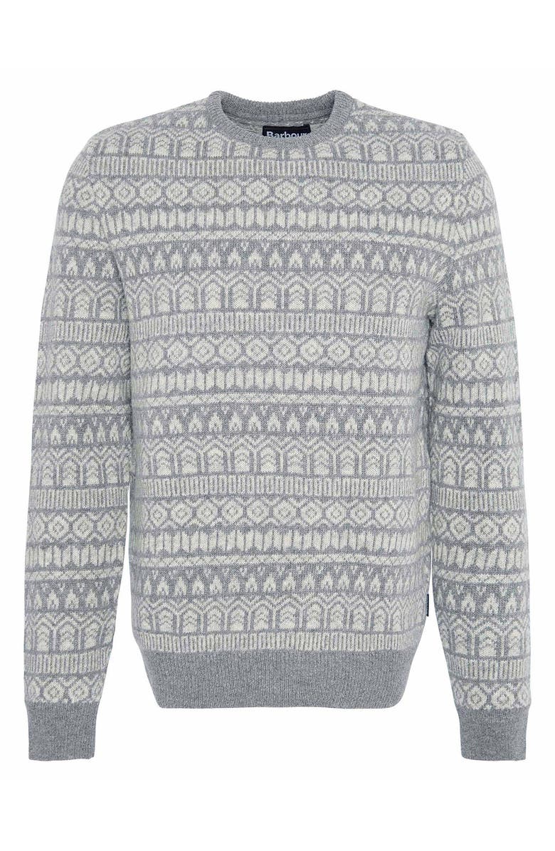 Barbour Stonebeck Fair Isle Wool Sweater, Alternate, color, Grey Marl