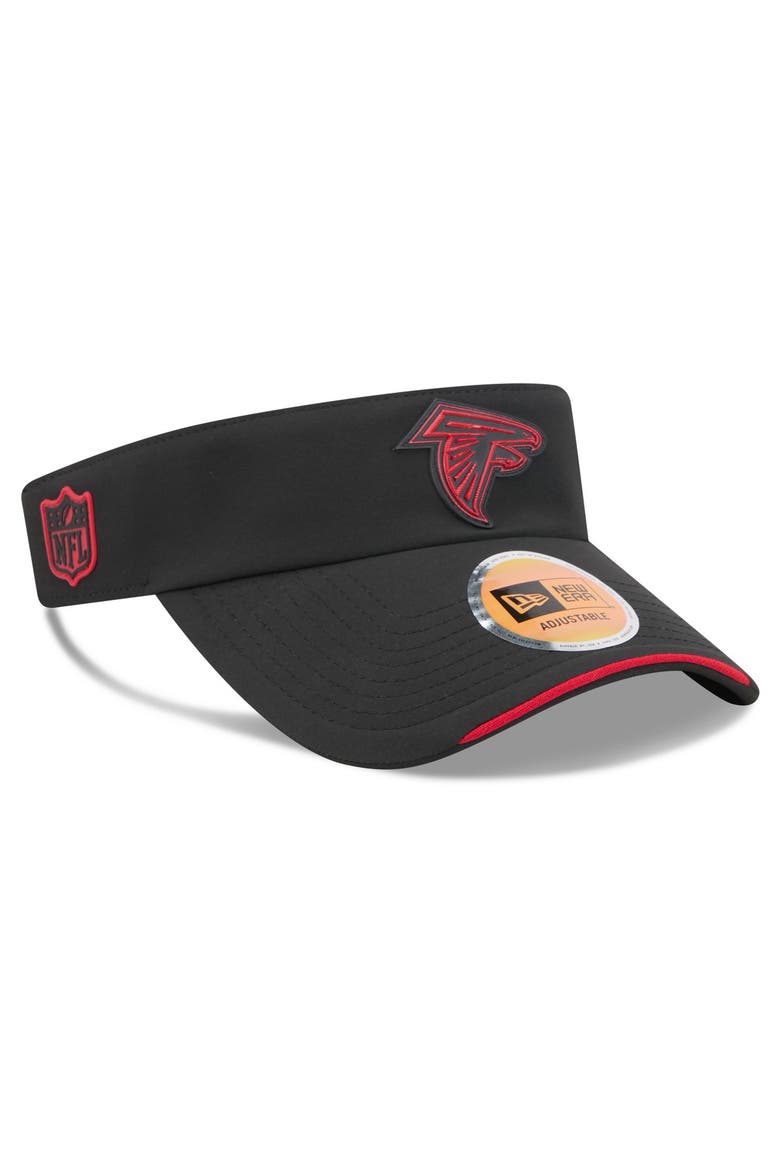Men's New Era Black Atlanta Falcons 2026 Sideline Adjustable Visor, Main, color, Black