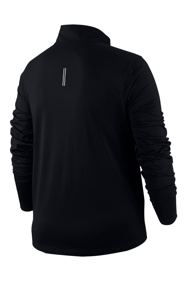 Element Half Zip Running Top, Alternate, color, BLACK/ REFLECTIVE SILV