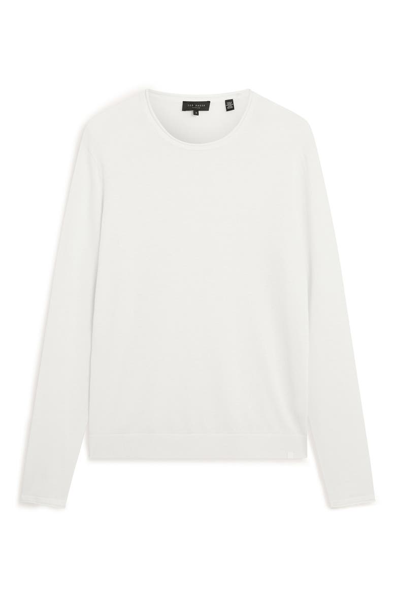 Yaen Textured Long Sleeve T-Shirt, Alternate, color, WHITE