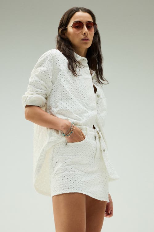 Hudson Jeans The Viper Skirt In Tattered White