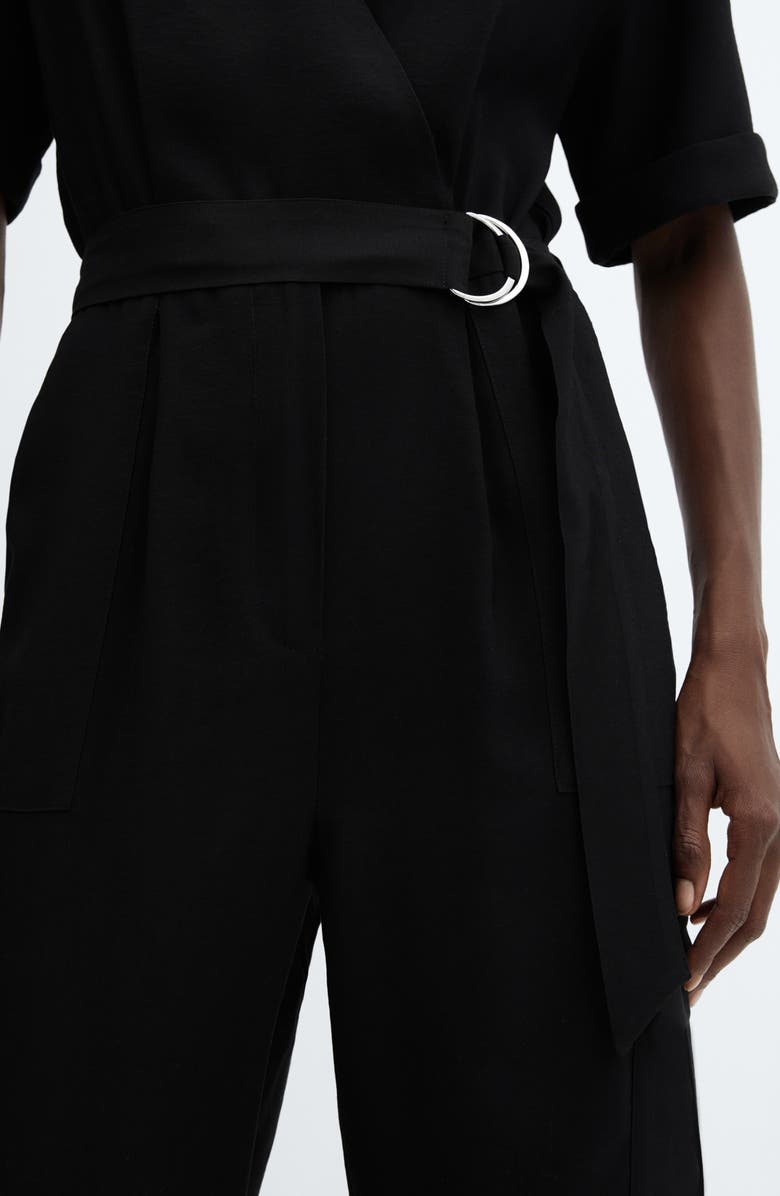 MANGO Belted Jumpsuit, Alternate, color,