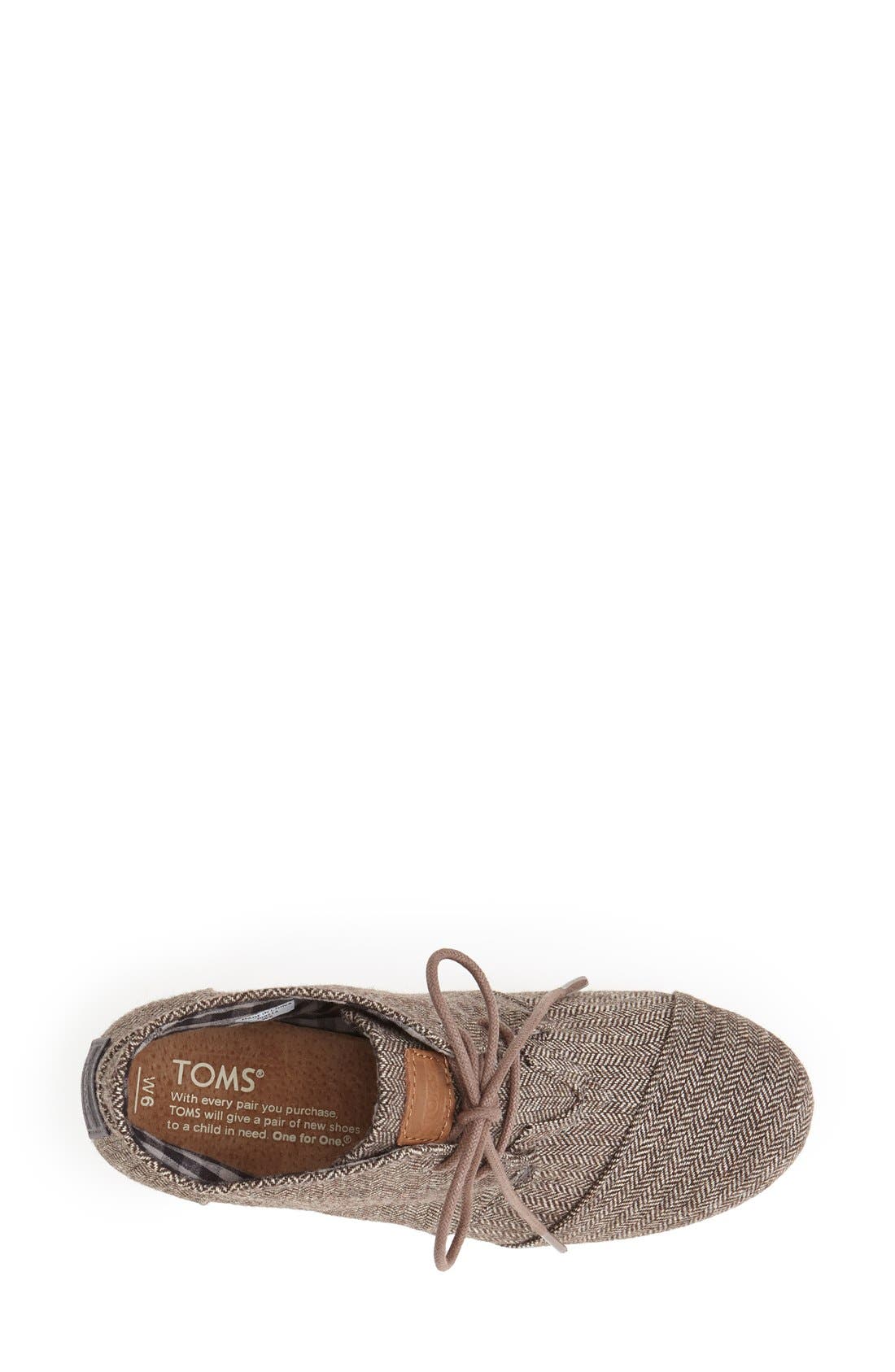 'Desert' Herringbone Wedge Bootie, Alternate, color, GREY