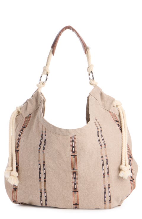 Byron Embroidered Canvas Shopper Tote