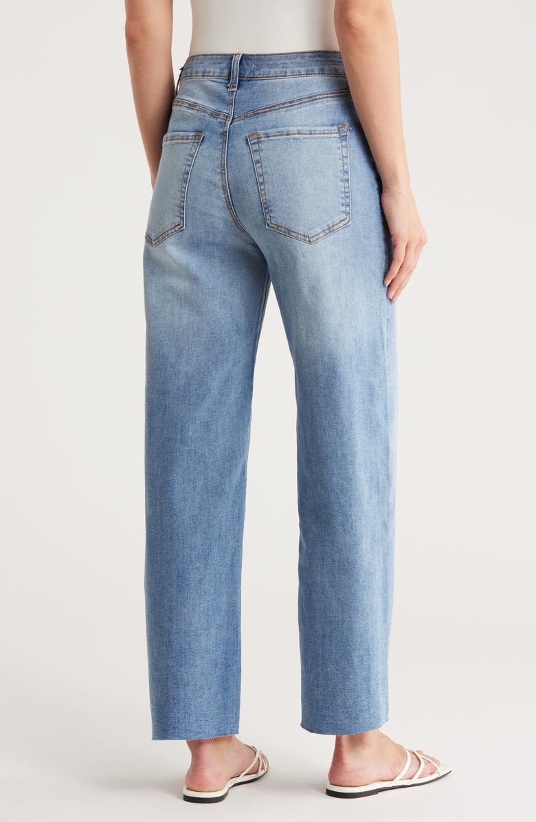 STS Blue Sabrina Pintuck Raw Hem High Waist Wide Leg Jeans, Alternate, color, Sunnyhill