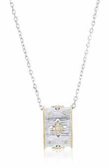 SUZY LEVIAN Italian Florentine Cubic Zirconia Pendant Necklace