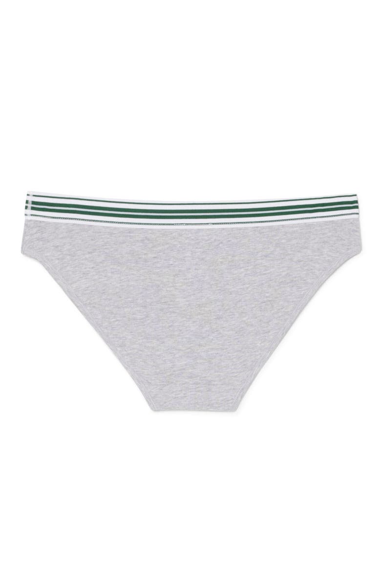 Stretch Cotton Bikini Briefs, Alternate, color, SILVER CHINE