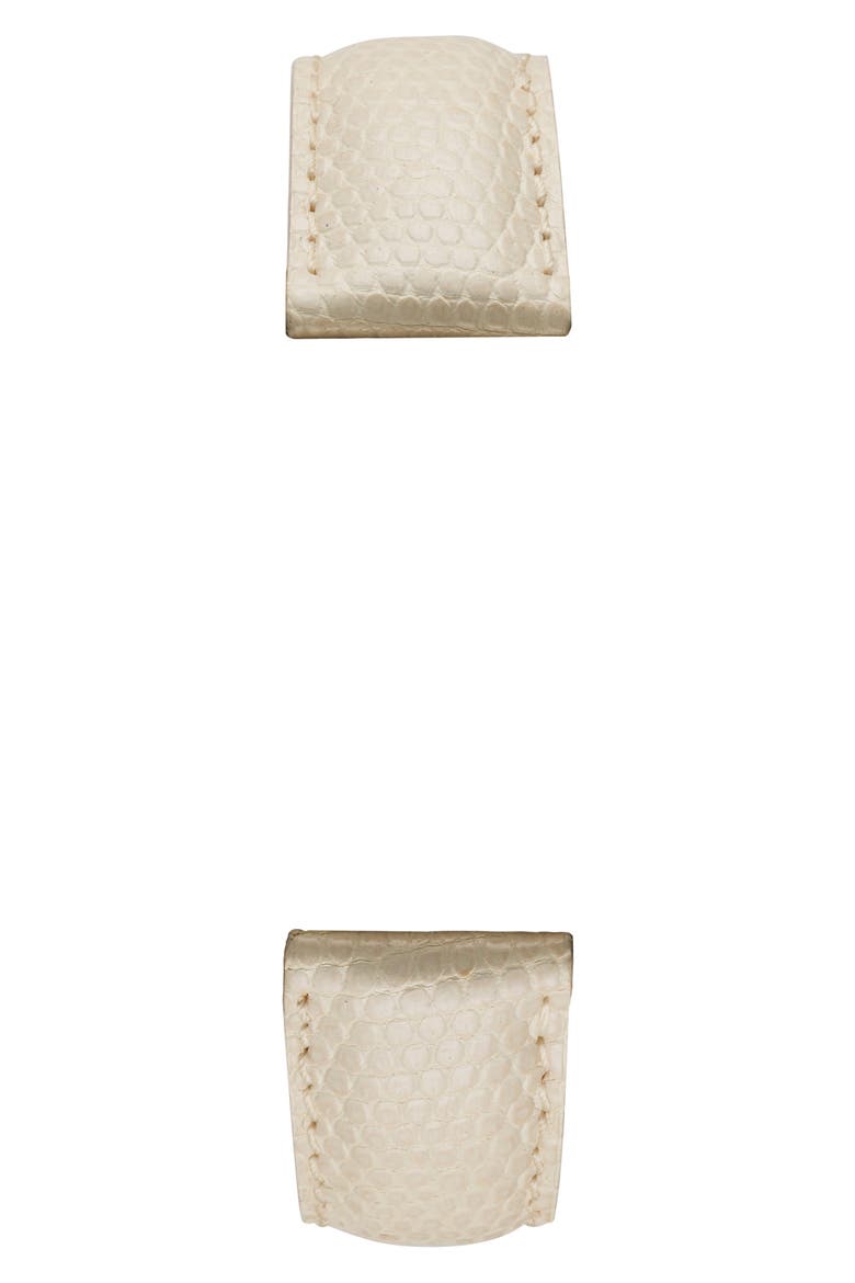 18mm Lizardskin Watch Strap, Alternate, color, VANILLA