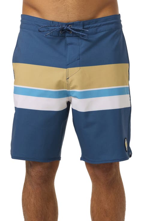 Cruzer Stripe Scallop Swim Trunks