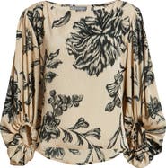 Wit & Wisdom Print Peasant Top