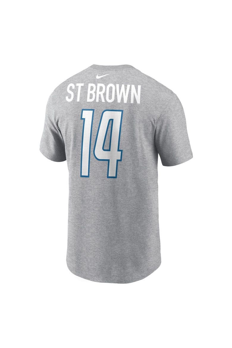Men's Nike Amon-Ra St. Brown  Gray Detroit Lions  Player Name & Number T-Shirt, Alternate, color, Gray