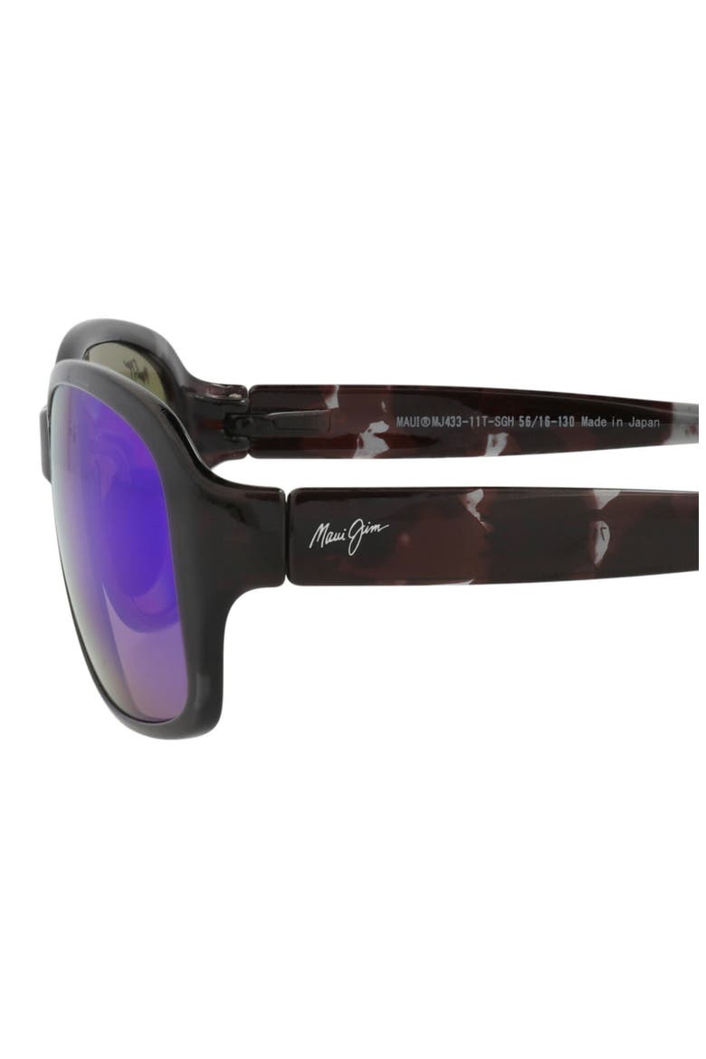 Core 56mm Mirrored Polarized Sunglasses, Alternate, color, GREY TORTOISE BLUE