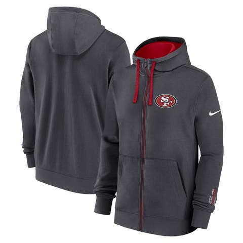 Men's Nike Anthracite San Francisco 49ers Primetime Club Full-Zip Hoodie