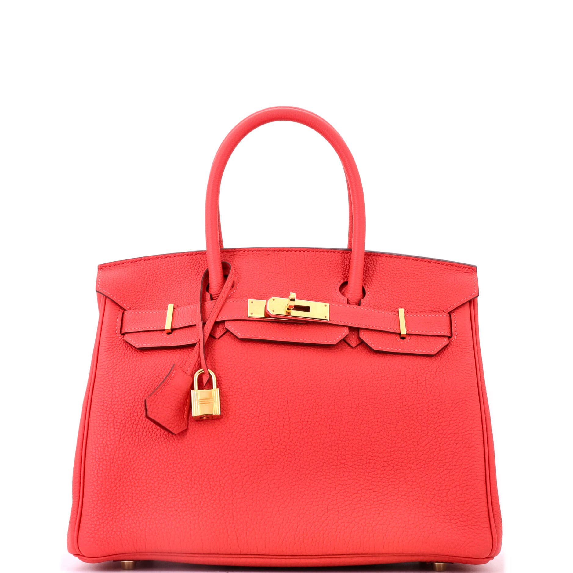 Birkin Handbag Red Togo with Gold Hardware 30, Main, color, Red