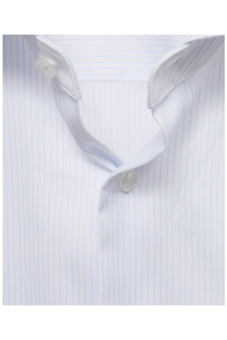 Slim Fit Stripe Cotton Suit Button-Up Shirt, Alternate, color, WHITE