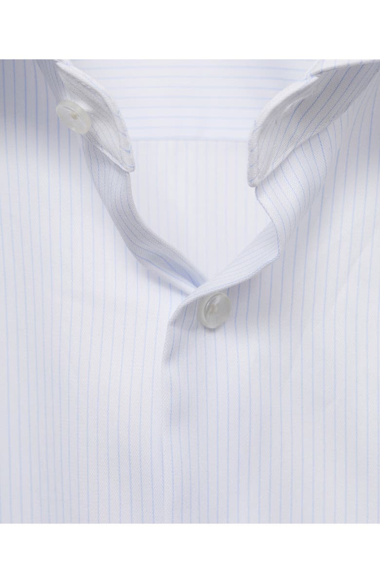 MANGO Slim Fit Stripe Cotton Suit Button-Up Shirt, Alternate, color, White