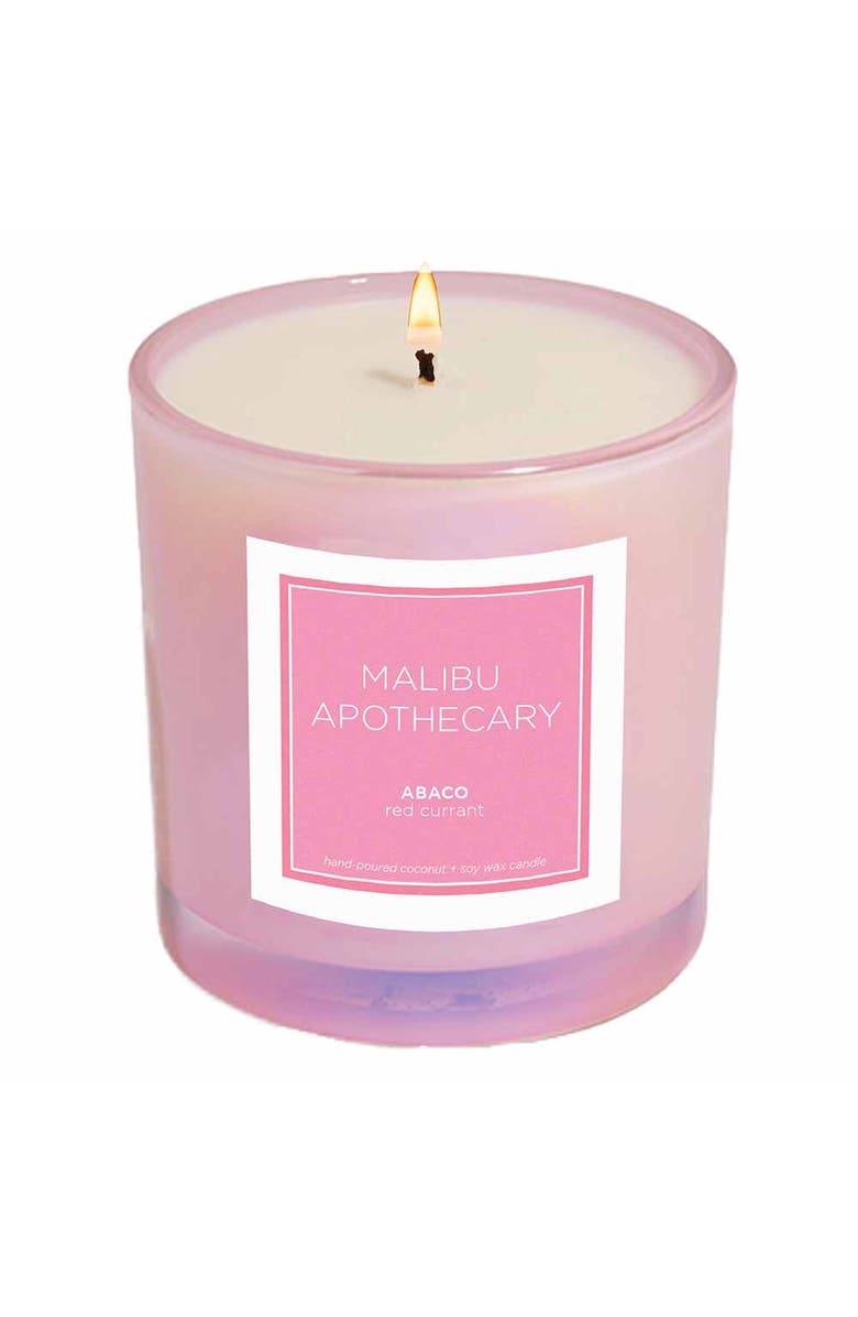 Malibu Apothecary Iridescent Pink Candle, Alternate, color, Abaco