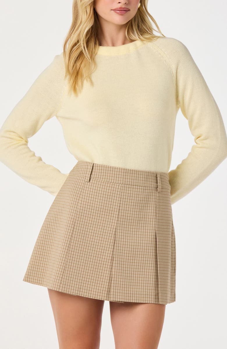 ASTR the Label Organza Bow Sweater, Alternate, color, Cream
