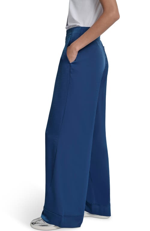 Dkny Wide Leg Pants In Blue