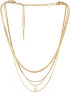 Ettika Layered Chain Pendant Necklace