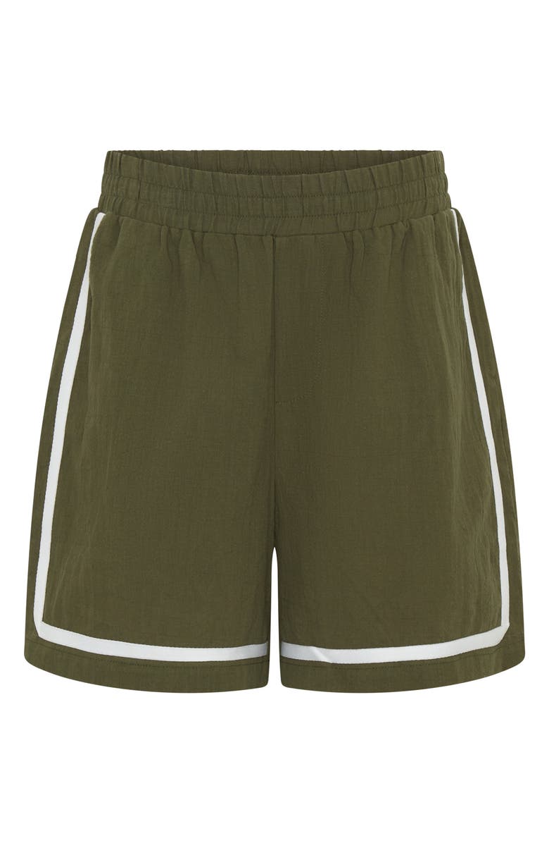 TINY TRIBE Kids' Cotton Cabana Shorts, Main, color, Olive