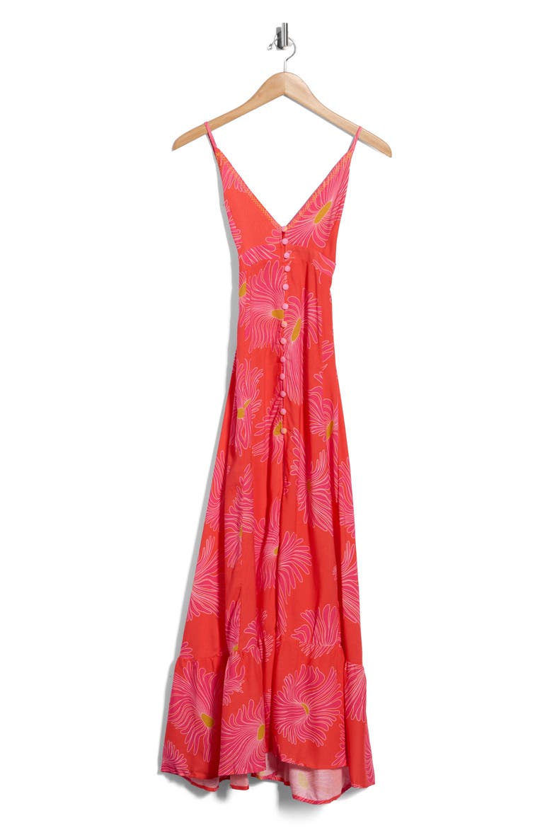 Mathilda Maxi Cover-Up Dress, Main, color, BRIGHT RED