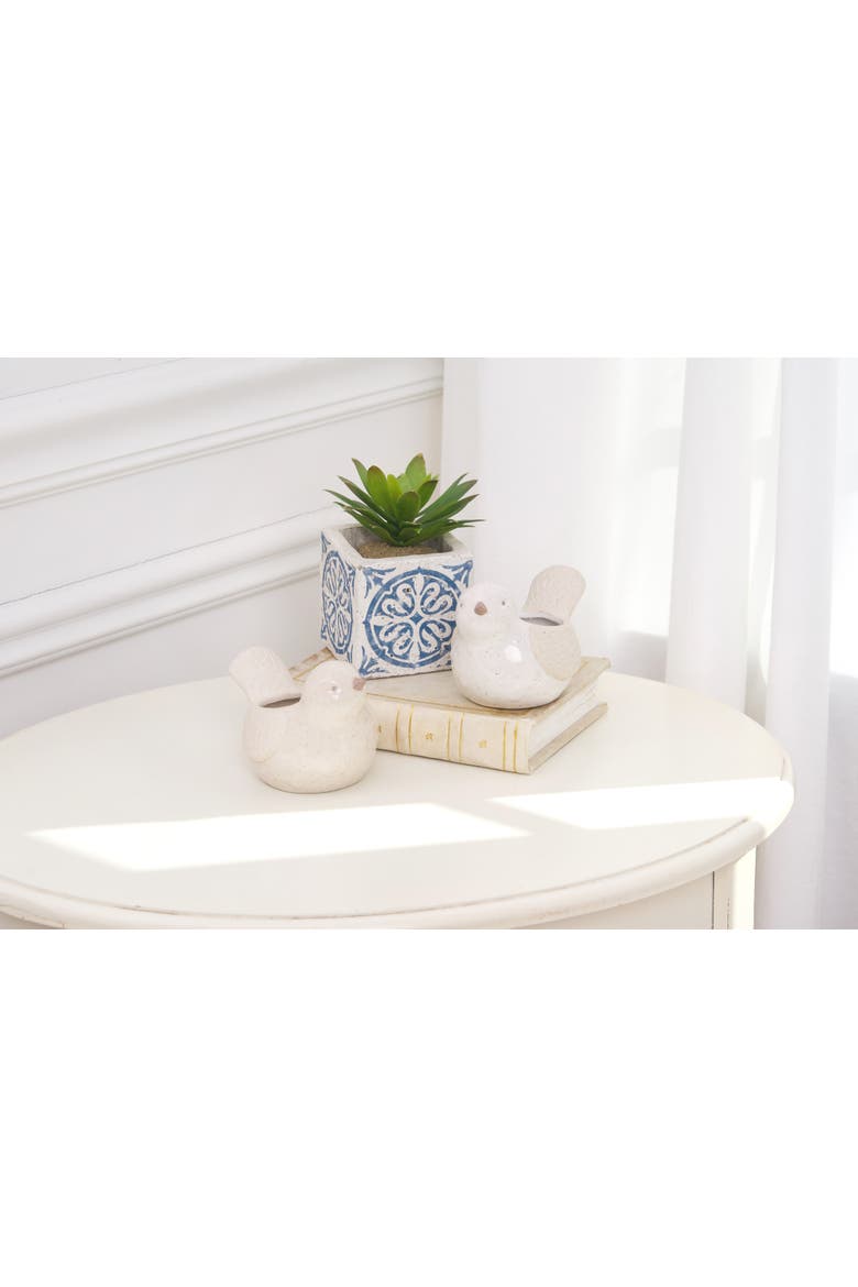 Natural Bird Decorative Novelty Shaped Assortment of 2 Containers A/2, Alternate, color, Beige