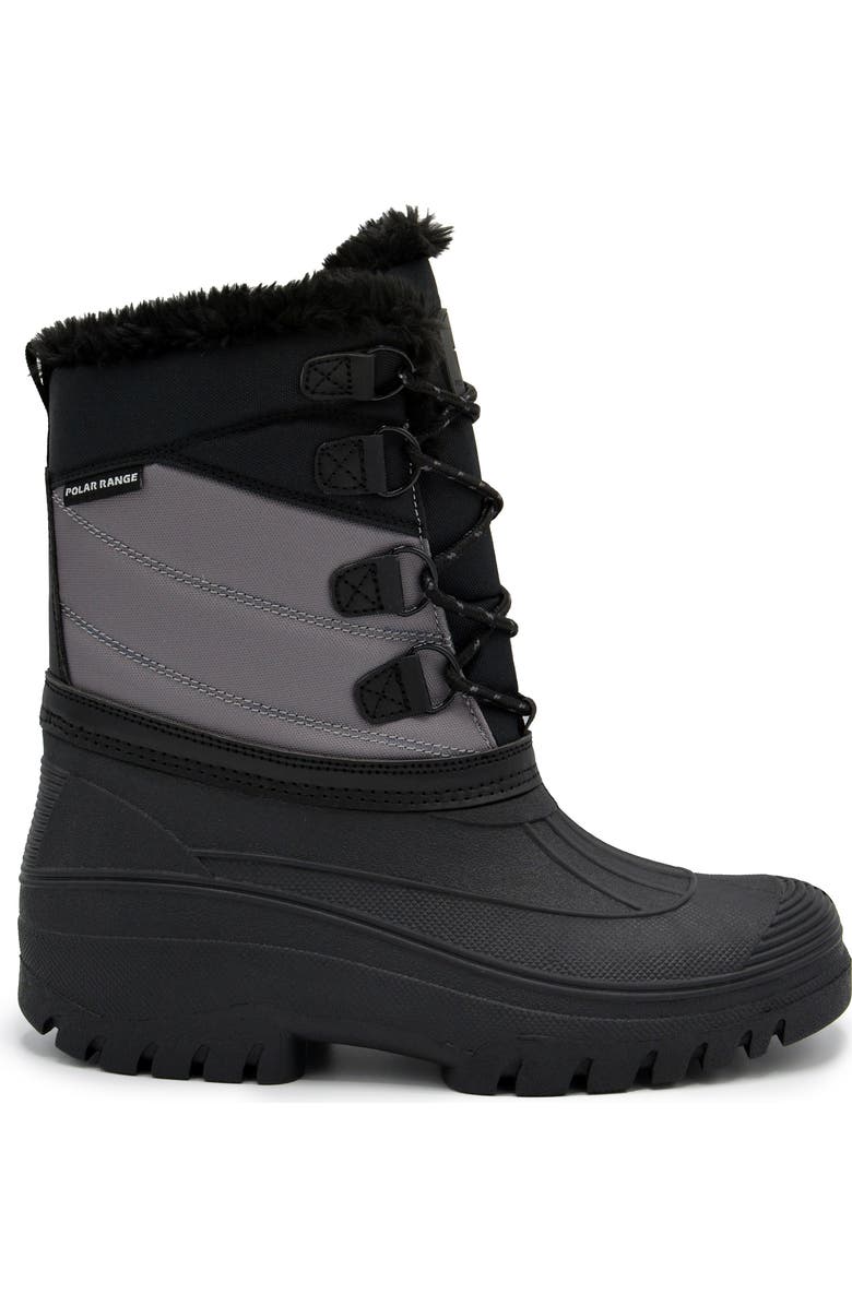 POLAR RANGE Decker Faux Fur Lined Snow Boot, Alternate, color, Grey