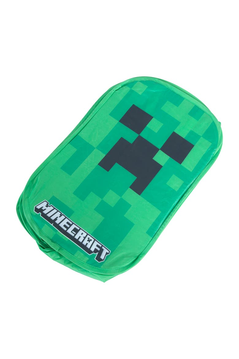 Creeper Laundry Basket Green Pixel Cube, Alternate, color, Multicolored