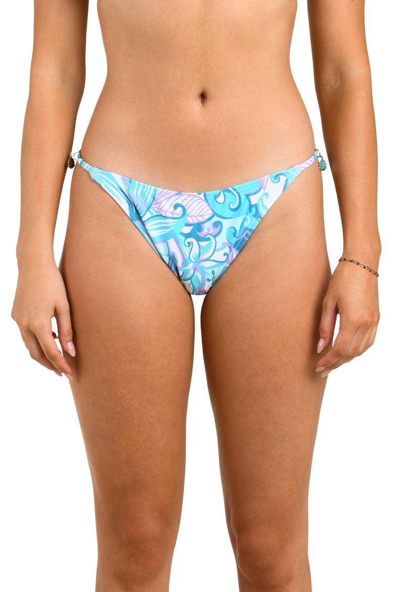Good Side Tab Hipster Bikini Bottoms, Main, color, BLUE MULTI