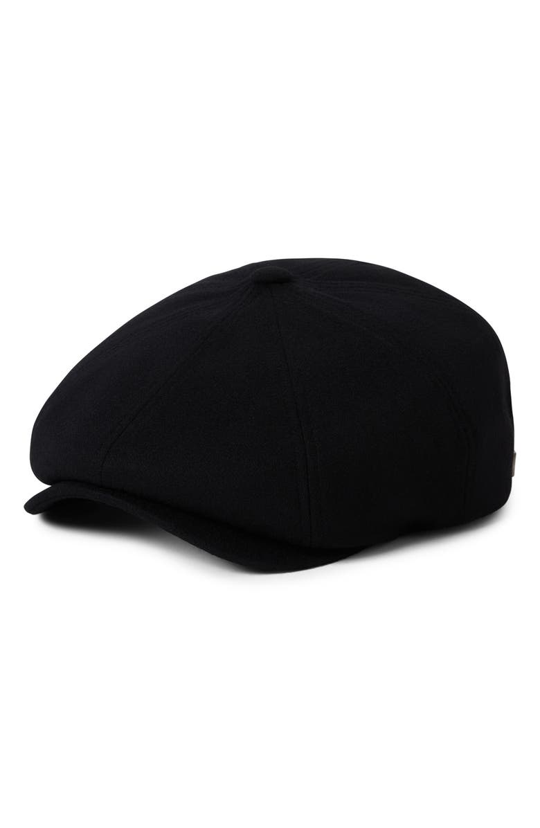 Brixton Brood Flannel Driving Cap, Main, color, Black/ Moss