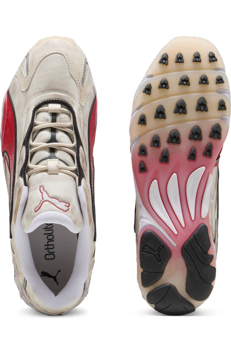 PUMA Inhale Distressed Sneaker, Alternate, color, Alpine Snow/ For All Time Red