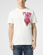 PHILIPP PLEIN Round Neck T-Shirt Ice Cream Dollar Men