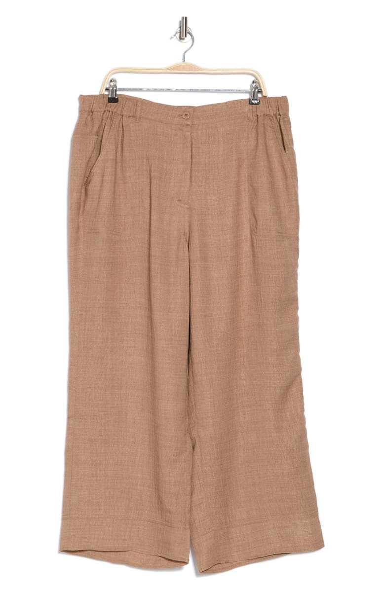 MAX STUDIO Textured Wide Leg Pants, Alternate, color, H.mushroom