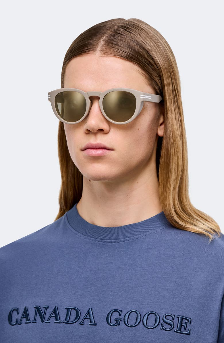 Canada Goose 51mm Polarized Oval Sunglasses, Alternate, color, Matte Sand