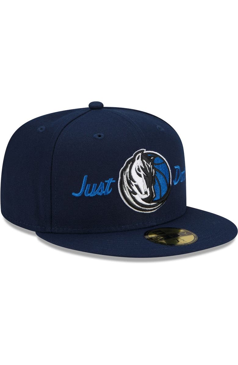 New Era Men's New Era x Just Don Navy Dallas Mavericks 59FIFTY Fitted Hat, Alternate, color, 